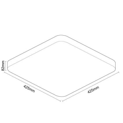 LED Dimmelhető mennyezeti lámpa OPAL LED/48W/230V 2700-6500K Wi-Fi Tuya fehér + távirányítás