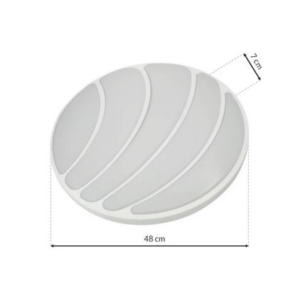 LED Dimmelhető mennyezeti lámpa SHELL WHITE LED/40W/230V + távirányító