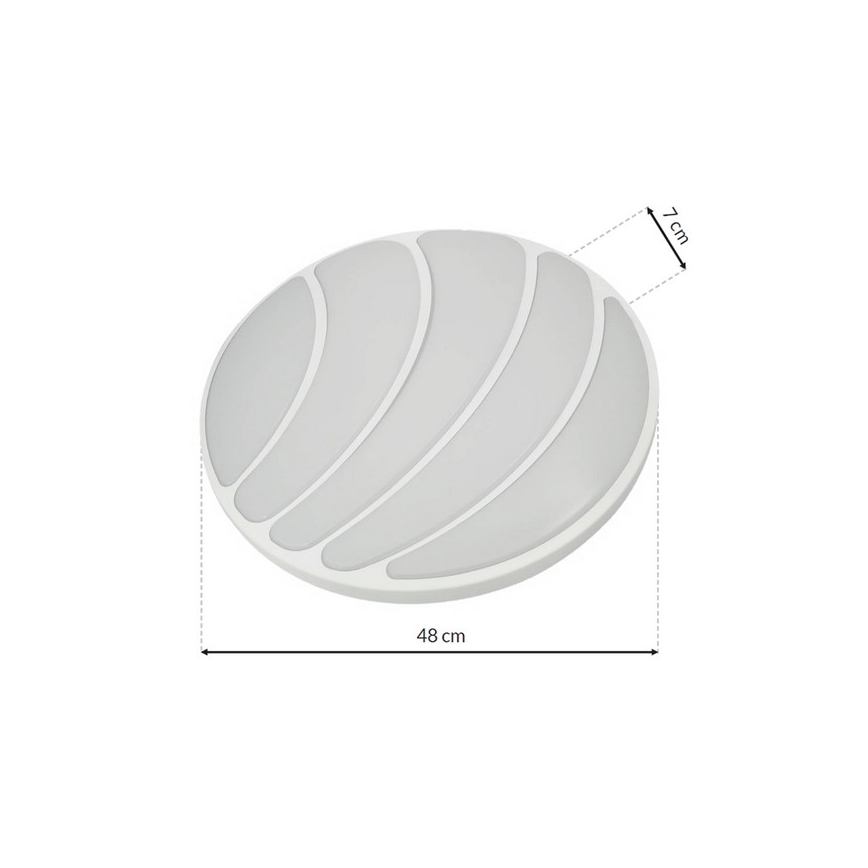 LED Dimmelhető mennyezeti lámpa SHELL WHITE LED/40W/230V + távirányító