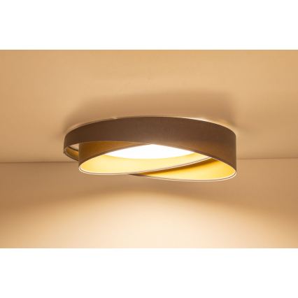 Fényerőszabályozható LED mennyezeti lámpa SMART GALAXY MODERN LED/24W/230V 3000-6500K átm. 55 cm szürke/arany + távirányító