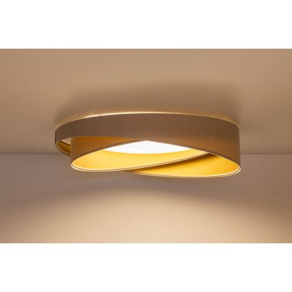 Fényerőszabályozható mennyezeti lámpa SMART GALAXY MODERN LED/24W/230V 3000-6500K átm. 55 cm bézs/arany + távirányító