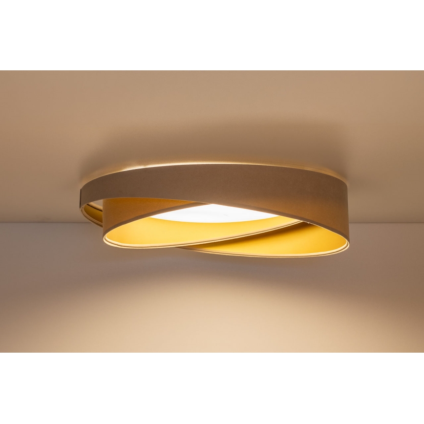 Fényerőszabályozható mennyezeti lámpa SMART GALAXY MODERN LED/24W/230V 3000-6500K átm. 55 cm bézs/arany + távirányító
