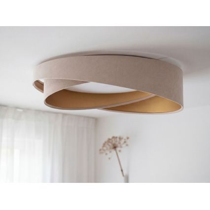 Fényerőszabályozható mennyezeti lámpa SMART GALAXY MODERN LED/24W/230V 3000-6500K átm. 55 cm bézs/arany + távirányító