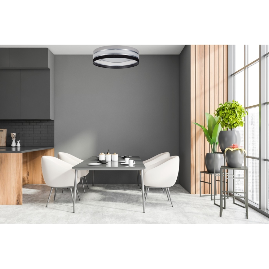 LED Dimmelhető mennyezeti lámpa SMART CORAL LED/24W/230V Wi-Fi Tuya fekete/szürke + távirányító