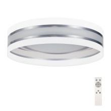 LED Dimmelhető mennyezeti lámpa SMART CORAL LED/24W/230V fehér/ezüst + távirányító
