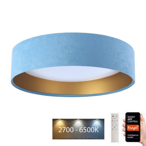 LED Dimmelhető mennyezeti lámpa SMART GALAXY LED/24W/230V á. 45 cm 2700-6500K Wi-Fi Tuya kék/arany + távirányító