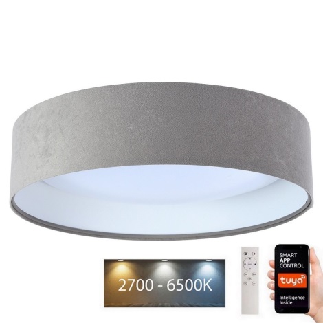 LED Dimmelhető mennyezeti lámpa SMART GALAXY LED/36W/230V á. 55 cm 2700-6500K Wi-Fi Tuya szürke/fehér + távirányító