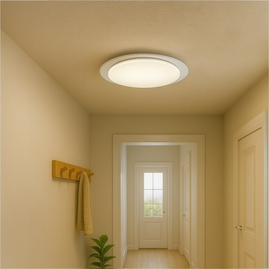 LED dimmelhető mennyezeti lámpatest SONIC LED/35W/230V 3000–6000K átm. 45 cm fehér + távirányítóval