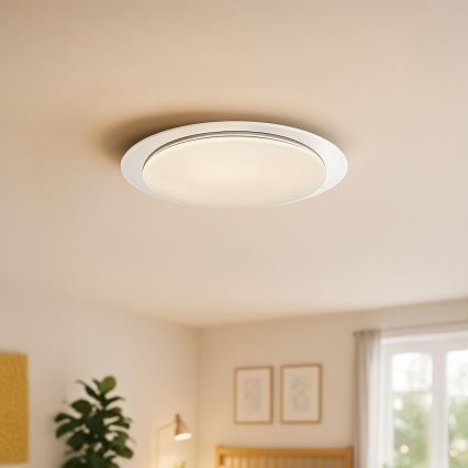 LED dimmelhető mennyezeti lámpatest SONIC LED/35W/230V 3000–6000K átm. 45 cm fehér + távirányítóval