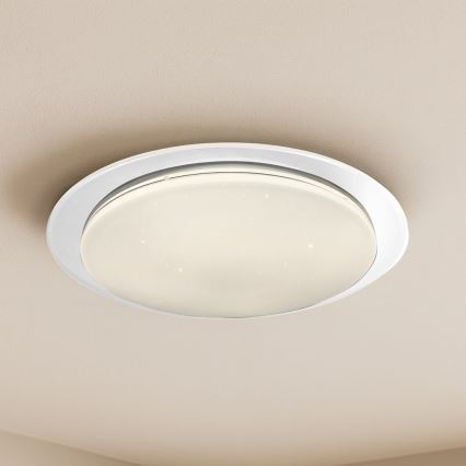 LED dimmelhető mennyezeti lámpatest SONIC LED/35W/230V 3000–6000K átm. 45 cm fehér + távirányítóval