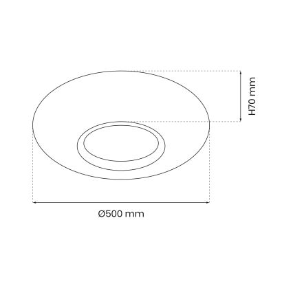LED Dimmelhető mennyezeti lámpa TOKYO LED/48W/230V 3000-6000K + távirányító