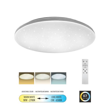 LED Dimmelhető mennyezeti lámpa VENTA LED/60W/230V 2700-6500K átm. 58 cm + távirányítás