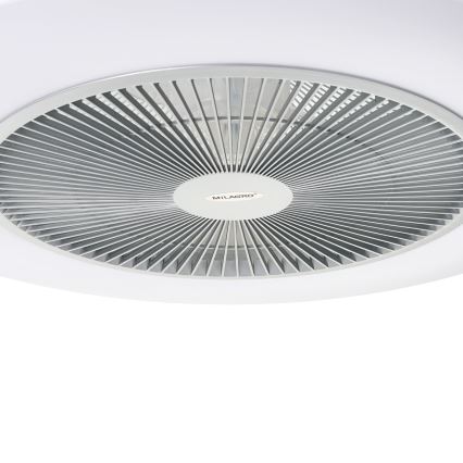 LED Dimmelhető mennyezeti lámpa ventilátorral ARIA LED/38W/230V 3000-6000K ezüst + távirányító