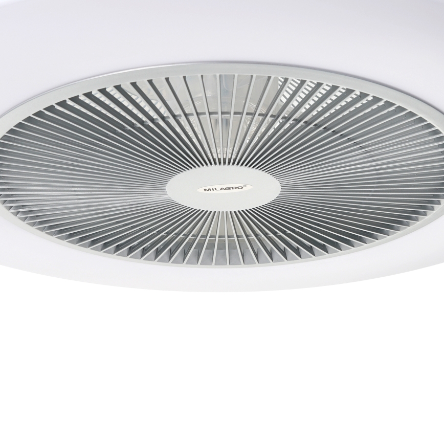 LED Dimmelhető mennyezeti lámpa ventilátorral ARIA LED/38W/230V 3000-6000K ezüst + távirányító