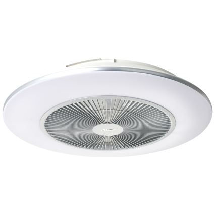 LED Dimmelhető mennyezeti lámpa ventilátorral ARIA LED/38W/230V 3000-6000K ezüst + távirányító