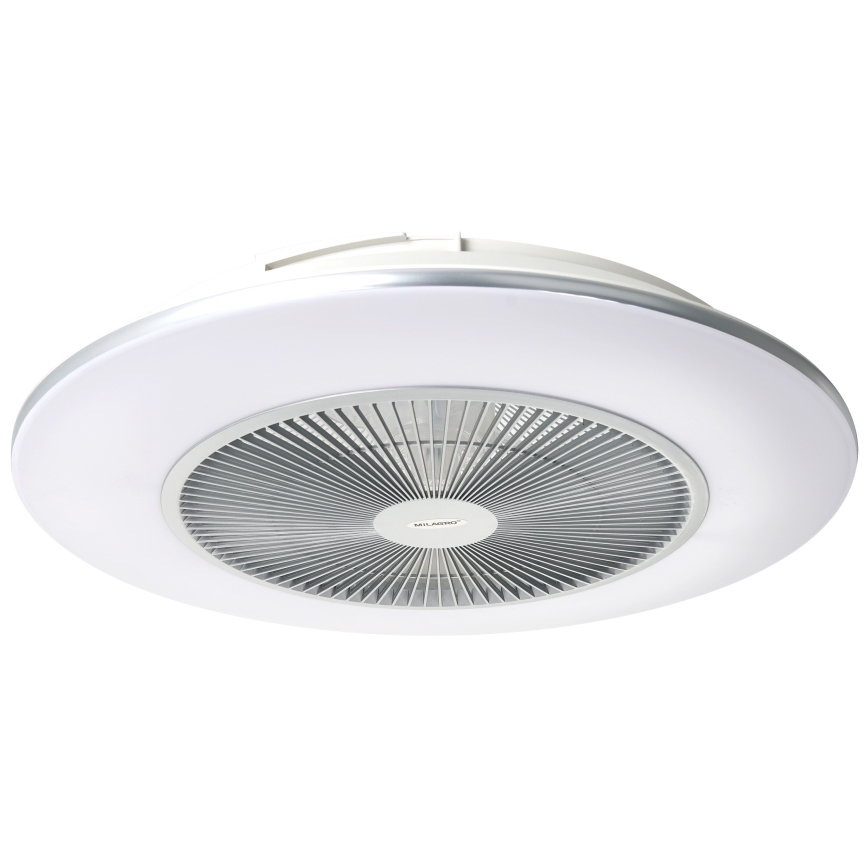 LED Dimmelhető mennyezeti lámpa ventilátorral ARIA LED/38W/230V 3000-6000K ezüst + távirányító
