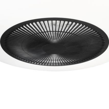 LED Dimmelhető mennyezeti lámpa ventilátorral ARIA LED/38W/230V fekete/fehér + távirányító