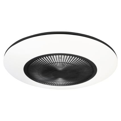 LED Dimmelhető mennyezeti lámpa ventilátorral ARIA LED/38W/230V fekete/fehér + távirányító