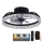 LED Dimmelhető mennyezeti lámpa ventilátorral LED/35W/230V 3000-6500K fekete + távirányítás