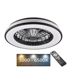 LED Dimmelhető mennyezeti lámpa ventilátorral LED/48W/230V 3000-6500K + távirányítás