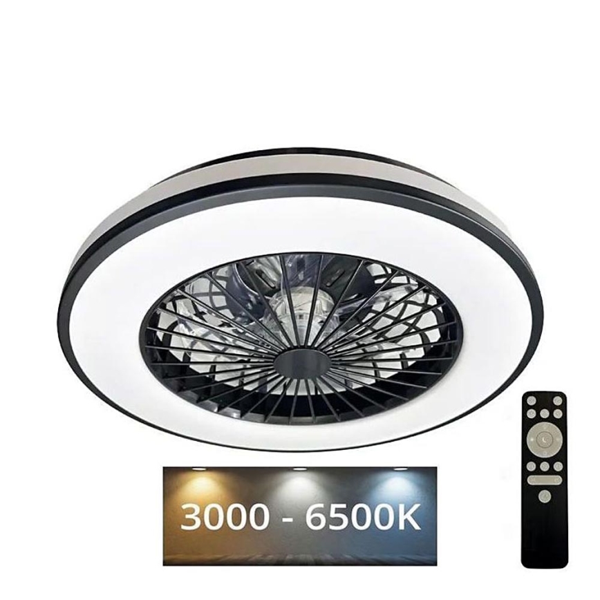 LED Dimmelhető mennyezeti lámpa ventilátorral OPAL LED/48W/230V 3000-6500K + távirányítás