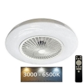 LED Dimmelhető mennyezeti lámpa ventilátorral OPAL LED/72W/230V 3000-6500K + távirányítás
