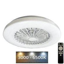 LED Dimmelhető mennyezeti lámpa ventilátorral STAR LED/48W/230V 3000-6500K + távirányítás