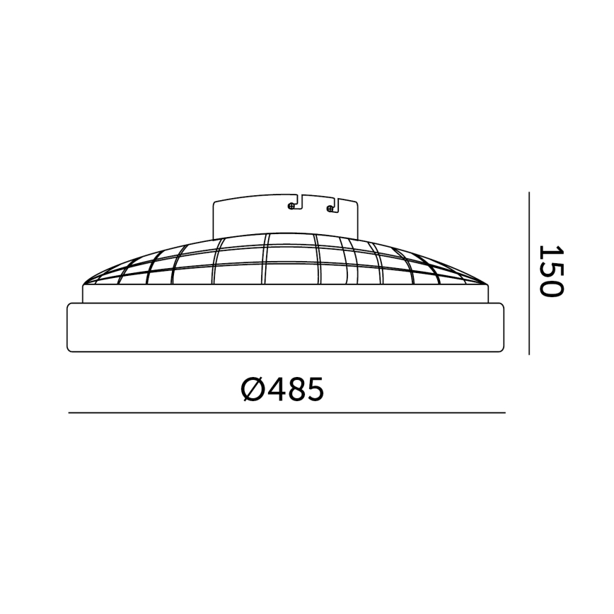 LED dimmelhető mennyezeti lámpatest ventilátorral VENTELUX, 48 W, 230 V, 3000/4000/6500 K, átm. 48,5 cm, fekete + távirányító