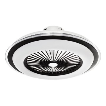 LED Dimmelhető mennyezeti lámpa ventilátorral ZEPHYR LED/48W/230V 3000-6000K fekete + távirányítás