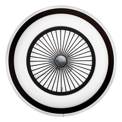 LED Dimmelhető mennyezeti lámpa ventilátorral ZEPHYR LED/48W/230V 3000-6000K fekete + távirányítás