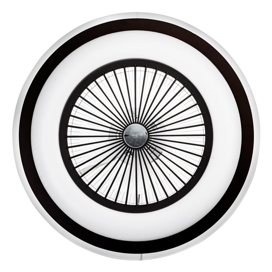 LED Dimmelhető mennyezeti lámpa ventilátorral ZEPHYR LED/48W/230V 3000-6000K fekete + távirányítás