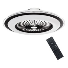 LED Dimmelhető mennyezeti lámpa ventilátorral ZONDA LED/48W/230V 3000-6000K fekete + távirányító