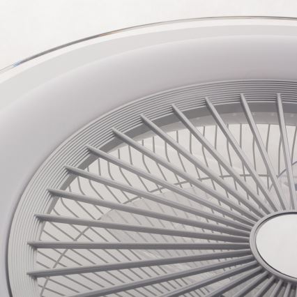 LED Dimmelhető mennyezeti lámpa ventilátorral ZONDA LED/48W/230V 3000-6000K ezüst + távirányító