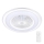 LED Dimmelhető mennyezeti lámpa ventilátorral ZONDA LED/65W/230V fehér + távirányítás