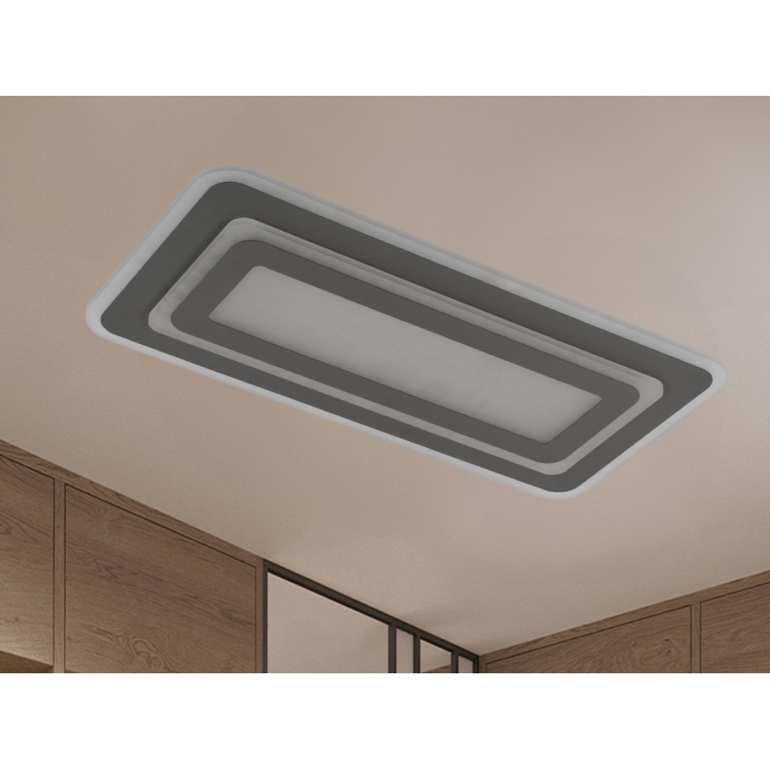 LED Fényerőszabályozható mennyezeti lámpatest LED/85W/230V 3000-6500K szürke + távirányító