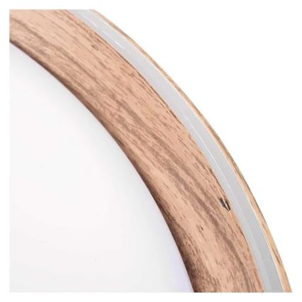 LED dimmelhető mennyezeti lámpa ILVI LED/30W/230V 2700-6500K Ø 40 cm fa dekor + távirányító
