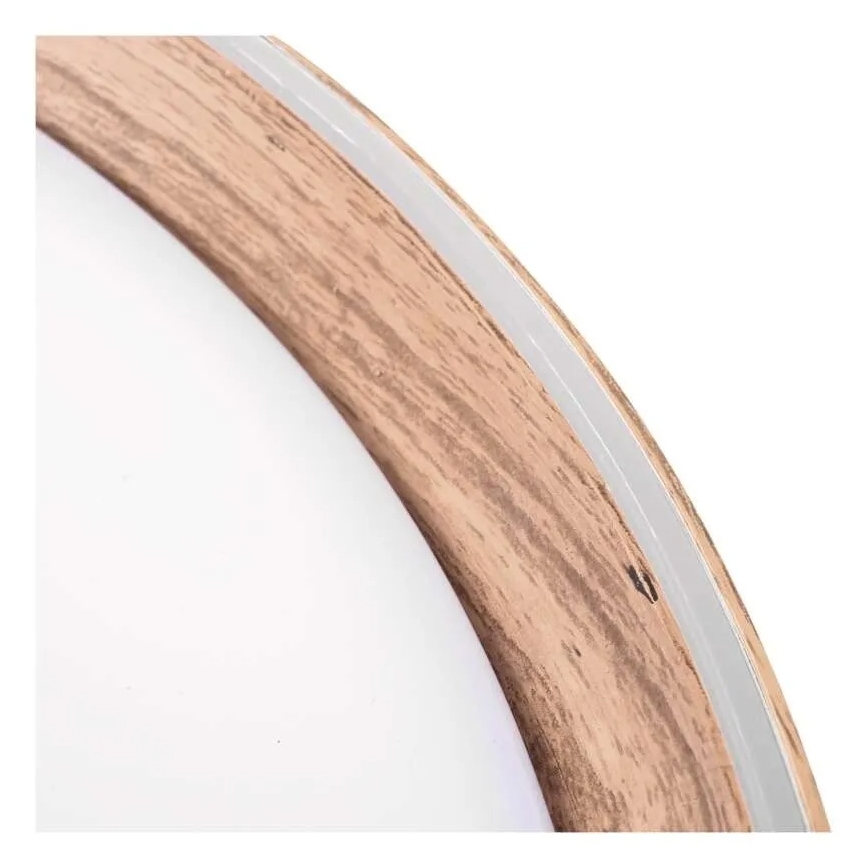 LED dimmelhető mennyezeti lámpa ILVI LED/30W/230V 2700-6500K Ø 40 cm fa dekor + távirányító