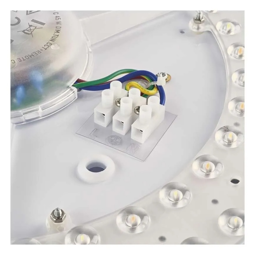 LED dimmelhető mennyezeti lámpa ILVI LED/30W/230V 2700-6500K Ø 40 cm fa dekor + távirányító