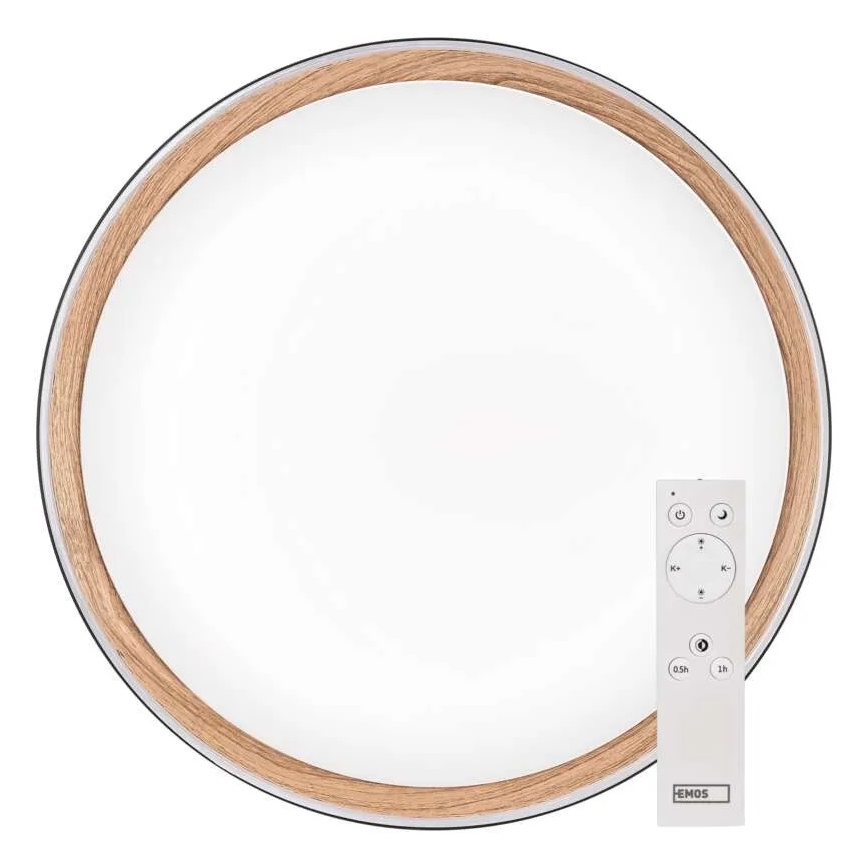 LED dimmelhető mennyezeti lámpa ILVI LED/30W/230V 2700-6500K átm. 40 cm fekete/bézs + távirányító