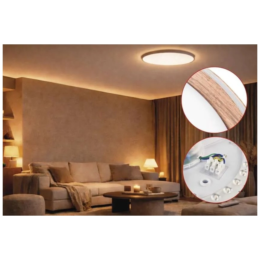 LED dimmelhető mennyezeti lámpatest ILVI LED/45W/230V 2700-6500K átm. 50 cm bézs + távirányító