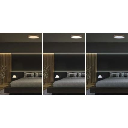 LED dimmelhető mennyezeti lámpatest ILVI LED/45W/230V 2700-6500K átm. 50 cm bézs + távirányító