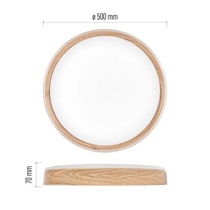 LED dimmelhető mennyezeti lámpatest ILVI LED/45W/230V 2700-6500K átm. 50 cm bézs + távirányító