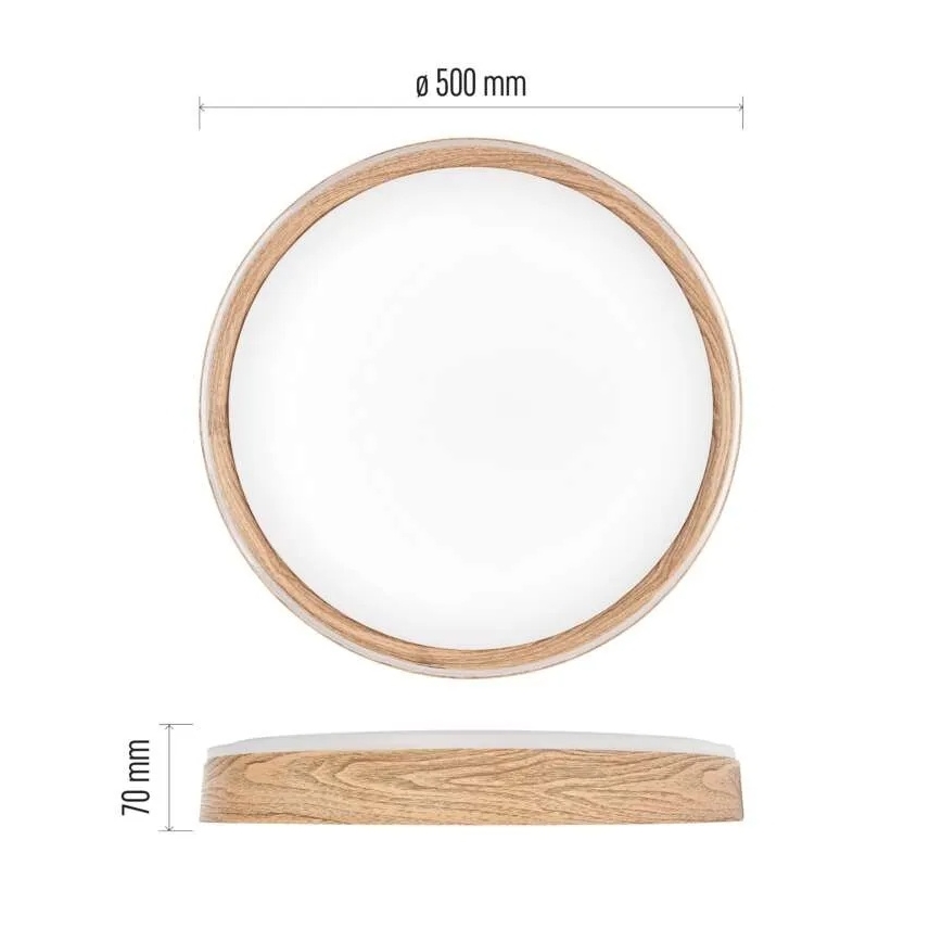 LED dimmelhető mennyezeti lámpatest ILVI LED/45W/230V 2700-6500K átm. 50 cm bézs + távirányító