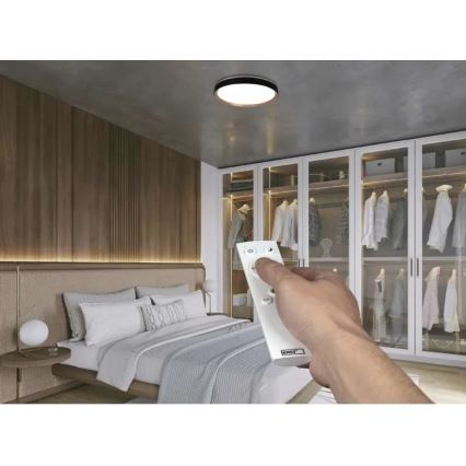 Dimmelhető mennyezeti lámpatest ILVI LED/45W/230V 2700–6500K, átmérő 50 cm, fekete/bézs + távirányító