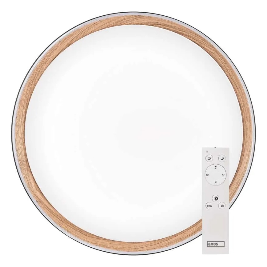 Dimmelhető mennyezeti lámpatest ILVI LED/45W/230V 2700–6500K, átmérő 50 cm, fekete/bézs + távirányító