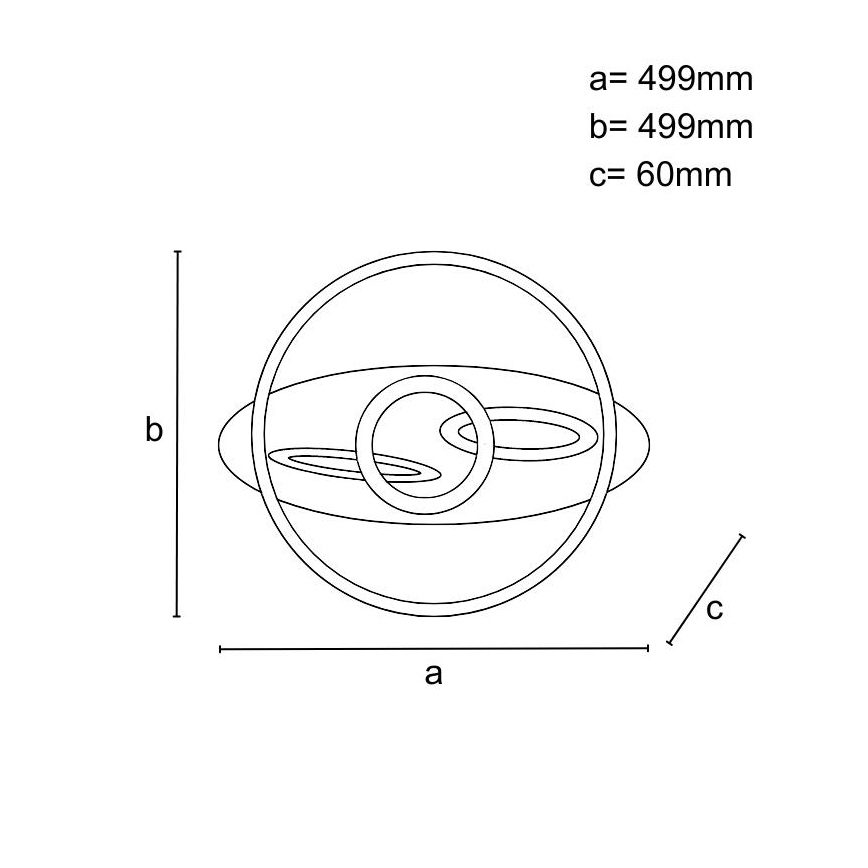 LED Dimmelhető mennyezeti lámpatest LED/105W/230V 3000-6500K + távirányító