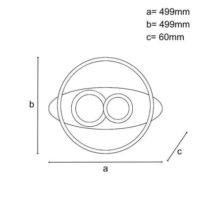 LED dimmelhető mennyezeti lámpatest LED/105W/230V 3000-6500K + távirányító