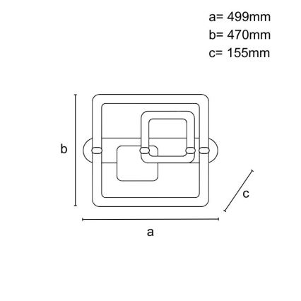 LED Dimmelhető mennyezeti lámpatest LED/140W/230V 3000-6500K + távirányító