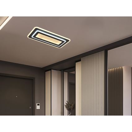LED dimmelhető mennyezeti lámpa LED/85W/230V 3000-6500K fekete + távirányító