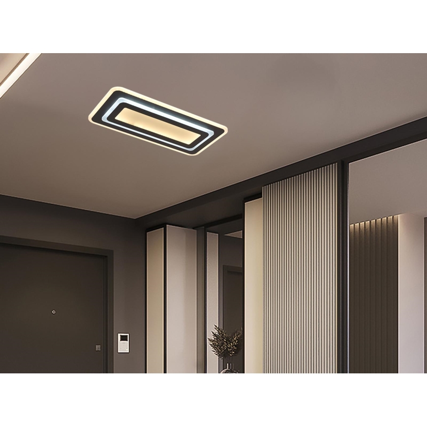LED dimmelhető mennyezeti lámpa LED/85W/230V 3000-6500K fekete + távirányító